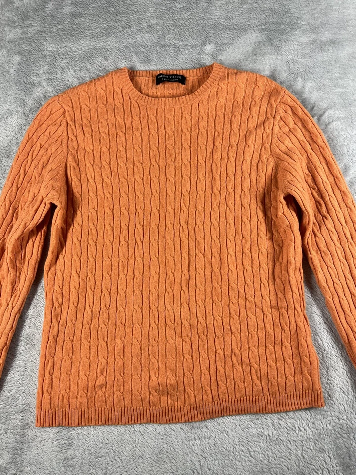 Suéter Valerie Stevens Mujer Pequeño Dos Capas Cachemira Cable Tejido Preppy Lujo Foto 2 de 4