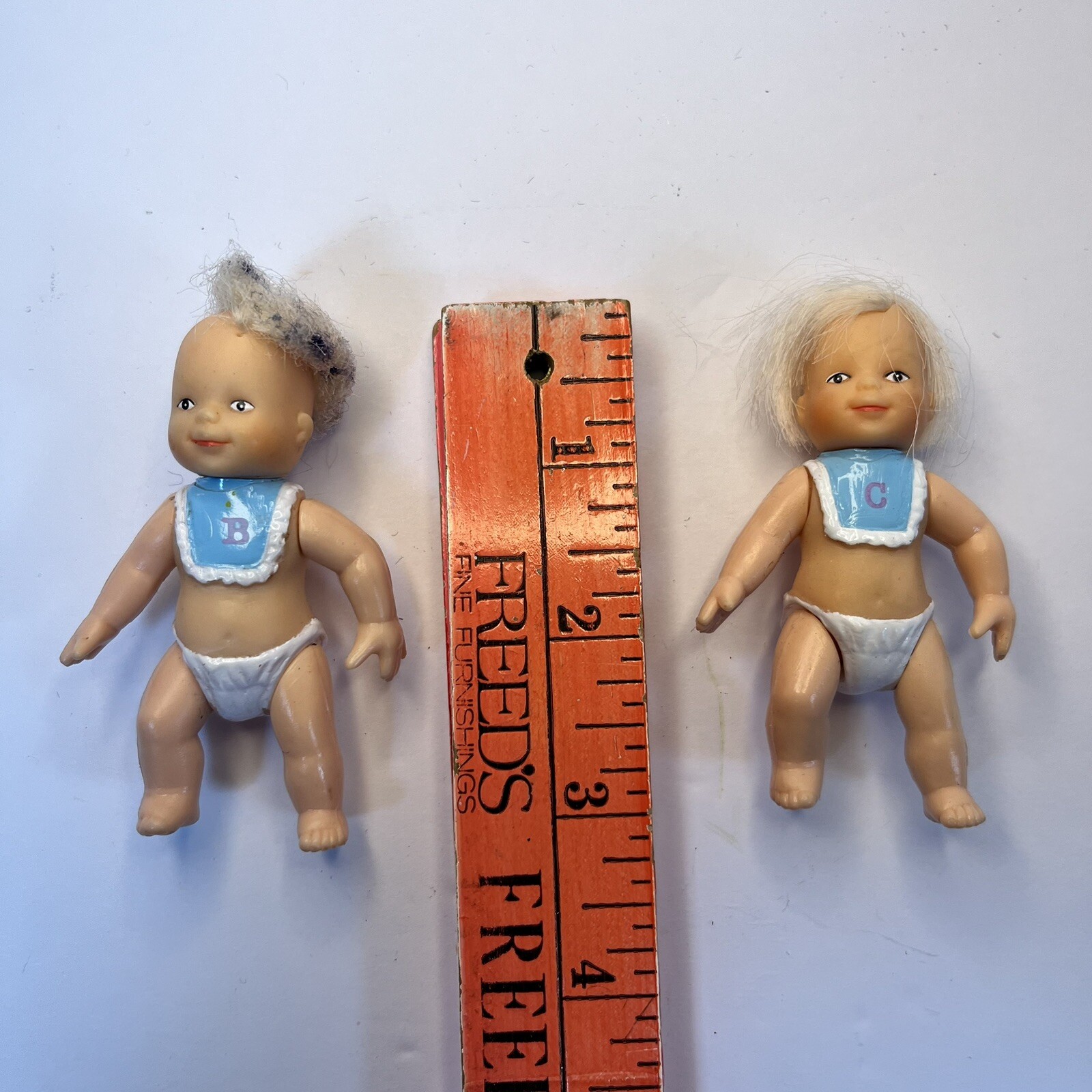 Tara Toys Vintage ABC Triplet Baby Doll B and C Articulated Blond Hair Doll Toys
