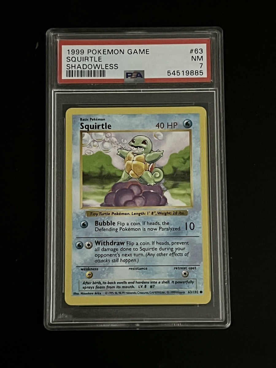 1999 Pokemon Game #63 Squirtle Shadowless PSA 7 | eBay