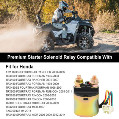 Starter Solenoid Relay For Honda TRX90 TRX400 TRX450 TRX450ES Trx350 Trx500 Trx650 Trx680 3500 400 500 Fourtrax Foreman Rancher - Foto 10