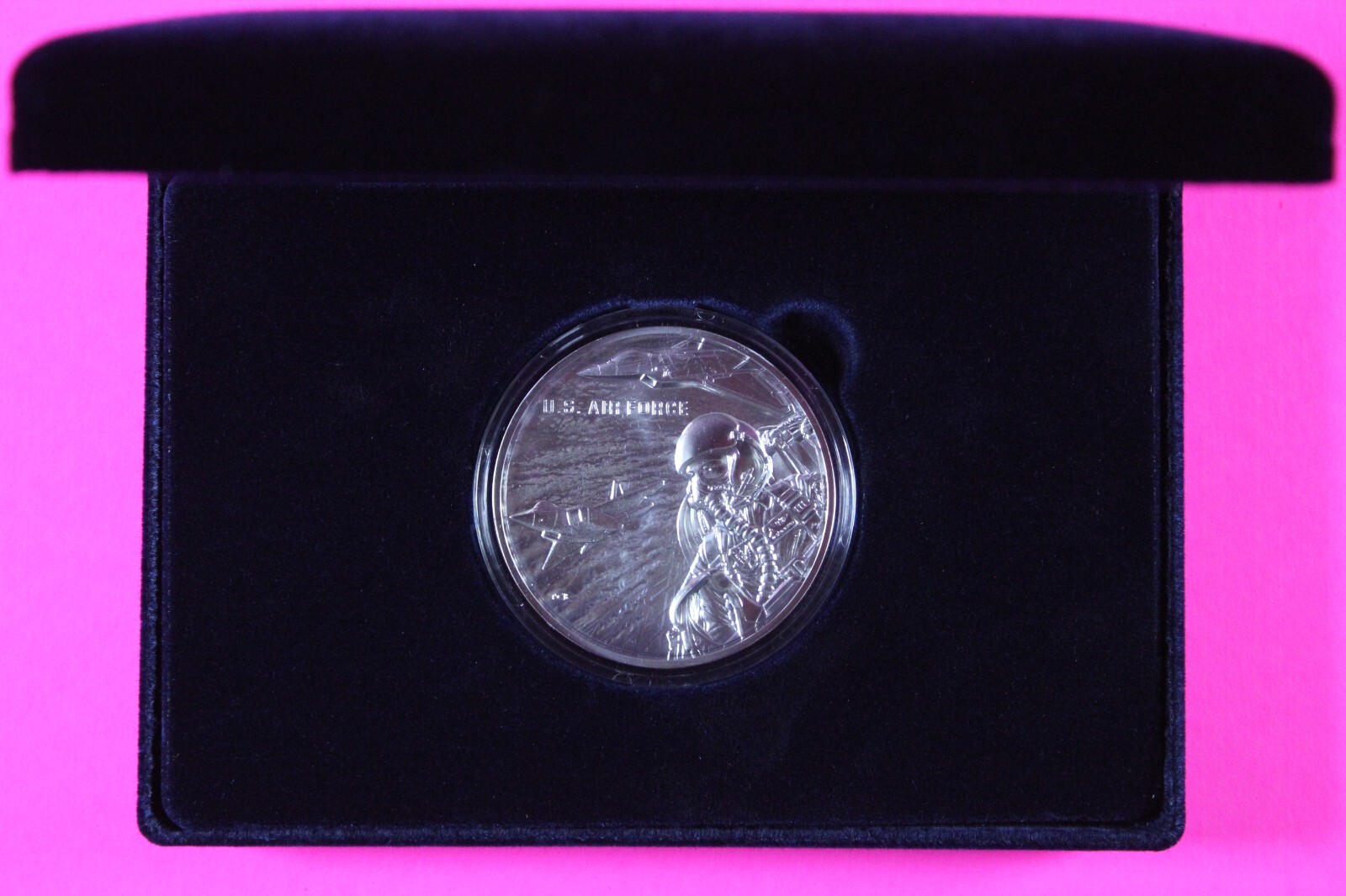 U.S. Air Force 2 1/2 Ounces .999 Fine Silver Medal 2022 Original Box COA 7104