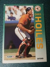 1992 Fleer Baltimore Orioles Baseball Card #9 Chris Hoiles