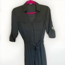 New - Express Women’s Black Button Up Dress Size S