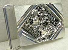 Ghost Riders sterling silver Artisan made Gents Belt buckle