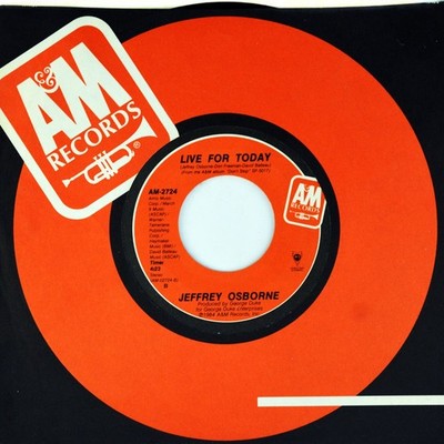 7'' JEFFREY OSBORNE Live For Today / Let Me Know A&M Funk Soul USA 1984 like NEW!