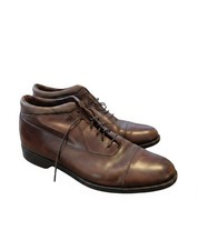 Johnston  Murphy Brown Leather Cap Toe Ankle Boots Dress Mid Top Shoes Size 8.5