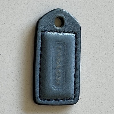 AUTHENTIC COACH Light Blue Peebled Leather Bag Hang Tag - Replacement Charm