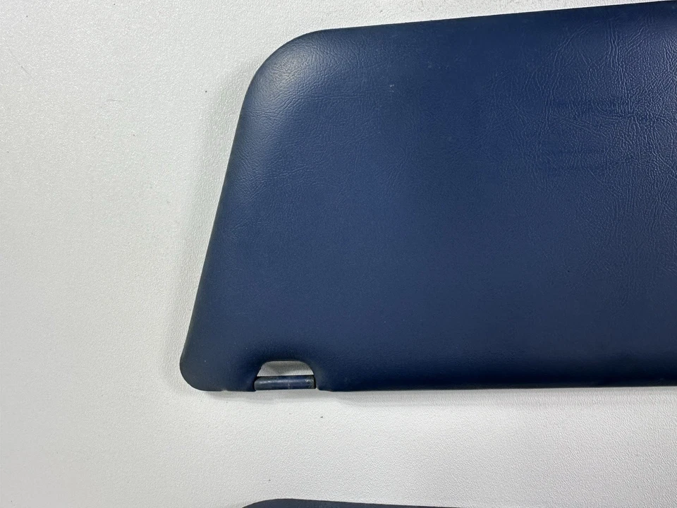 1987-1996 Ford Bronco F150 F250 F350 Sun Visors Left & Right Pair Blue Vinyl OEM - Image 2 of 4