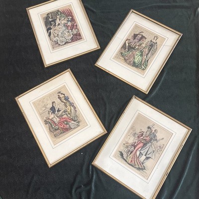 Lot Of 4 Kurt Hilscher (German, 1904-1980) Colored Etchings, Signed