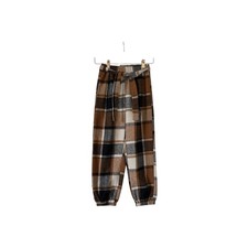 Girls Plaid Sweatpants Belted 9 Years Old