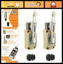 Adjustable Roller Lever Arm Limit Switch 380V 10A NC-NO Momentary 2 Pack
