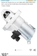 Aeagle 410-54130 Starter For Honda Civic L4 2006-2011