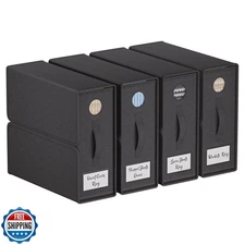 TRZZ 4-Pack Bed Sheet Organizers and Storage, Foldable Linen Bins with Window