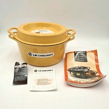 Le Creuset Doufeu Enamel Cast Iron Pot Yellow #24 New With Tags NWT