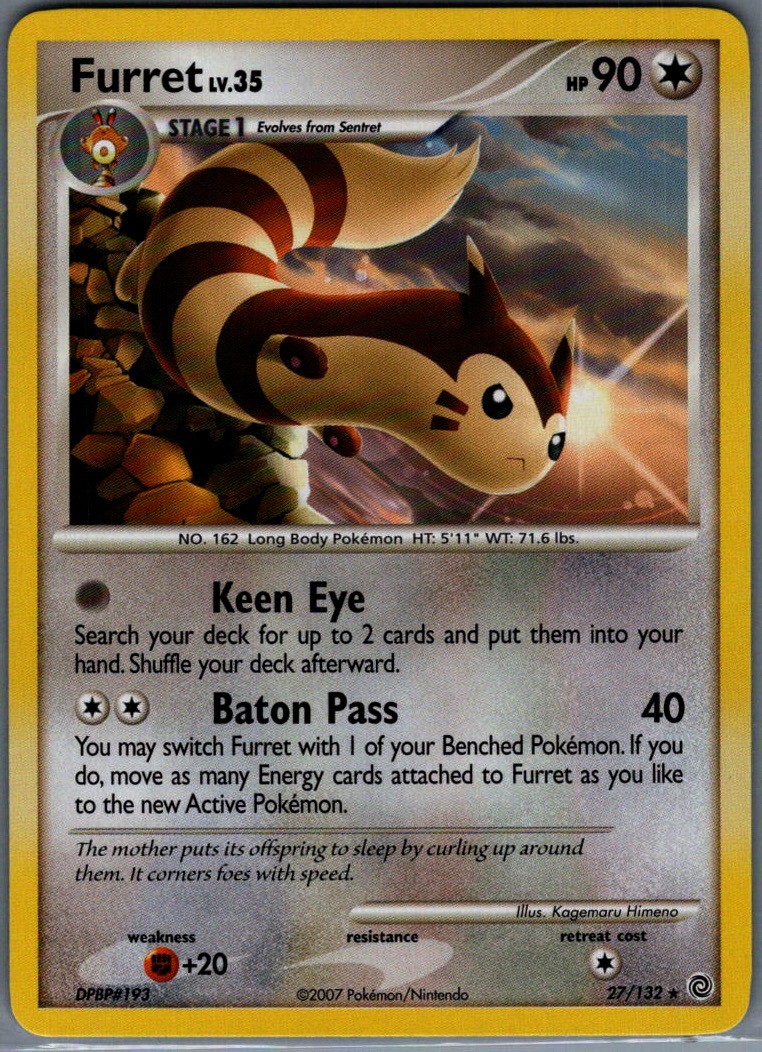 Furret Rare Secret Wonders 27/132 NM