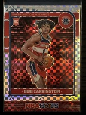 2024-25 Panini Nba Hoops - Rookies Bub Carrington #244 Red Checkerboard SSP
