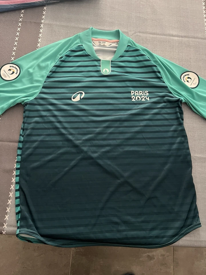Modèle T-shirt Maillot Taille L VOLONTAIRES JO Jeux Olympiques Paris 2024 - Photo 2/4