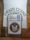 2018 W American Silver Eagle FDOI MS 69 MINT ERROR Reverse Struck Thru EF142