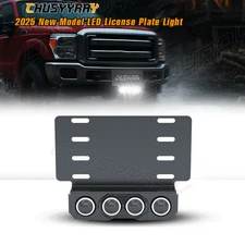 Off-Road License Plate Bracket with 4 LED Lights Relocation Kit for Jeeps/trucks