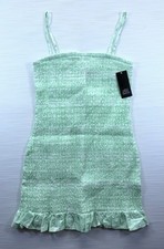 Wild Fable Womens Smocked Mini Dress Mint Green Tie Dye Size M NWT