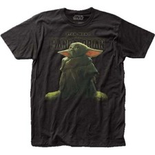 Men's Star Wars The Mandalorian Baby Yoda Grogu T-Shirt Black - New