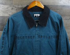 FTP Jacket Mens 2XL Blue Teal Black Corduroy ...