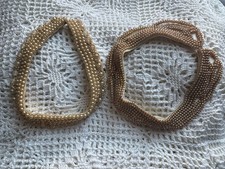 Vintage Baar  Beards  Sally Gee Pearl Collars, Choker Handmade Japan