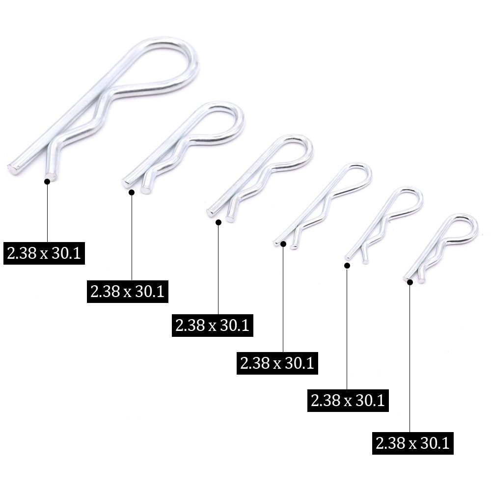 Glarks 150Pcs Heavy Duty Zinc Plated Hair Pin Cotter Pin Hitch Pin Assortment...