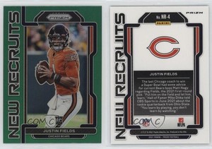 2021 Panini Prizm New Recruits Green Prizm Justin Fields #NR-4 Rookie RC