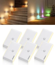 6 Pack Motion Sensor Night Light,Rechargeable Stair Lights, Motion Sensor Lig...