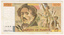 1981 France 100 Francs 595754 Paper Money Banknotes Currency