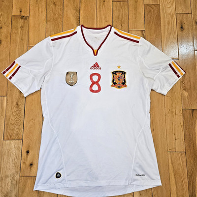 2011 Adidas SPAIN #8 XAVI National Team AWAY Soccer JERSEY Kit Men's L V32523