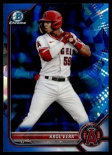 2022 Bowman Draft Chrome Sky Blue Refractor Arol Vera Los Angeles Angels #BDC-46