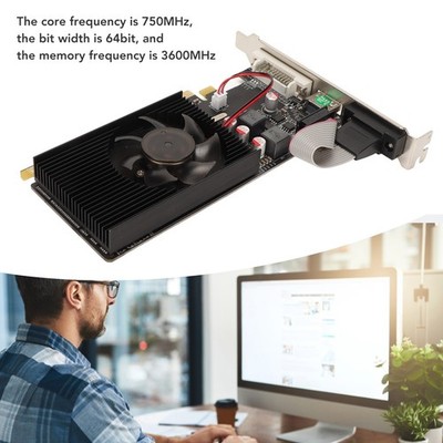 HD6450 2 GB Grafikkarte DDR3 64 Bit GPU 750/3600 MHz PCIE 2.1 X16