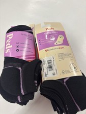 2 6-Packs Peds Women's All Day Active No Show Half Cushion Socks Black Size M