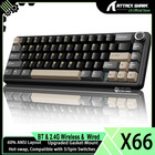 ATTACK SHARK X66 Wireless Mechanical Gaming Keyboard with Knob Tri Mode Gasket