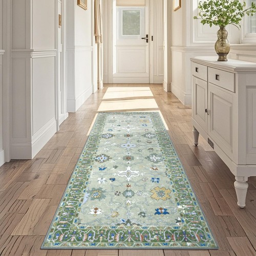 Runner Rug for Hallways 2x6 Boho Kitchen Washable Non Slip Soft Low Pile Indoor - Picture 3 of 9