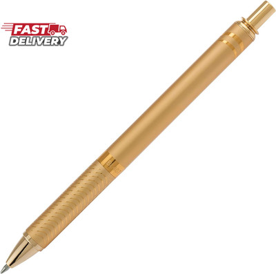 Pentel Energel Alloy Retractable Gel Pen, Gold Barrel, Black Ink, Includes Gif B
