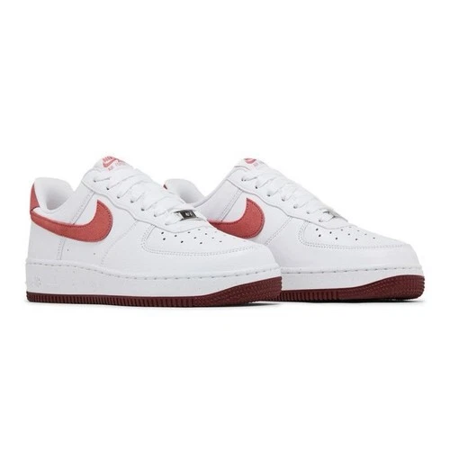 Nike Air Force Valentine’s Day White Adobe Red FQ7626-100 Women Size 8 US