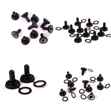 10Pcs 12mm Dia Toggle Switch Waterproof Rubber Cover Cap Waterproof Boot  skMkj
