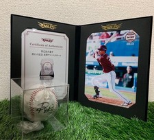 Rakuten Eagles Ryosuke Tatsumi Signed Baseball Autograph Team Logo Used