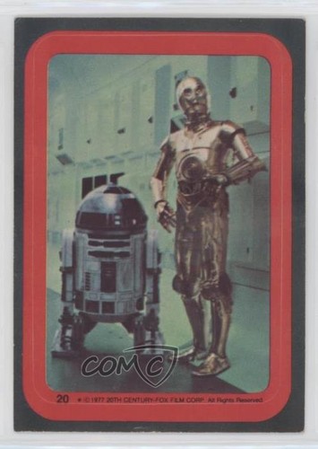 1977 Topps Star Wars Stickers #20 R2-D2 and C-3PO — Raw