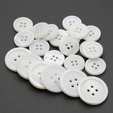 Genuine White Mother of Pearl Buttons Shell for Blazer and Suit Washable 22 Pcs