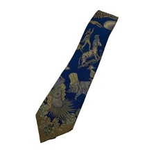 USED Tie Jean Paul GAULTIER HOMME Silk Multicolor Allover Pattern Men's Tie