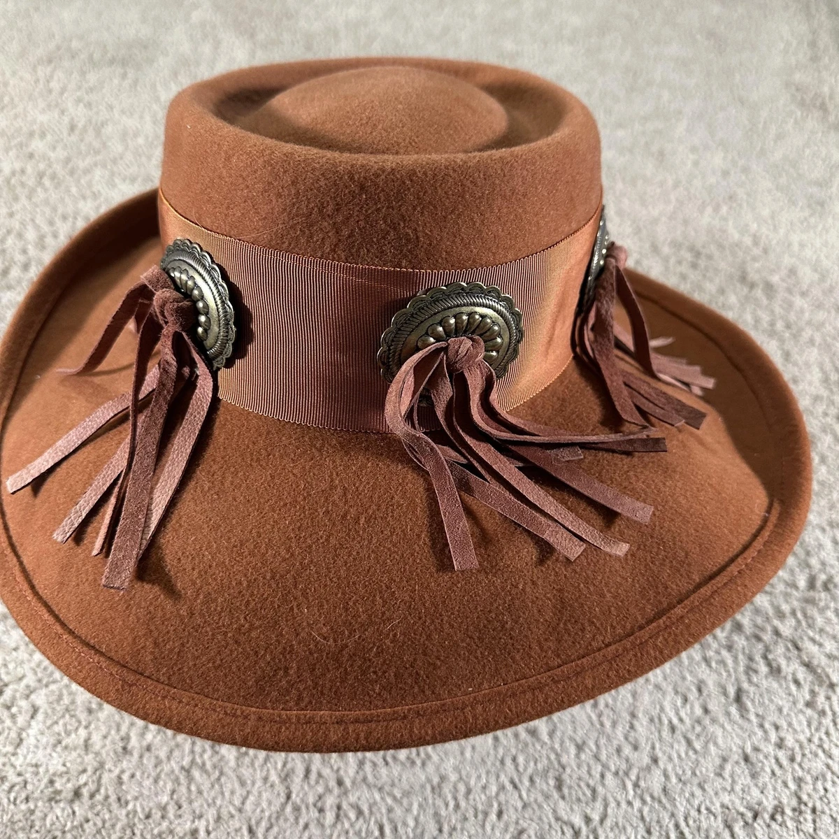 Lack Of Color Hat Cowboy Fitted Womens Large Brown Wool Felt Wide Brim Western Lainey Wilson Country with a Flare Wool Felt Western Hat  main image 4