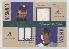 2003 Fleer Rookies & Greats Game Used Dual Randy Johnson Brandon Webb HOF 0l2