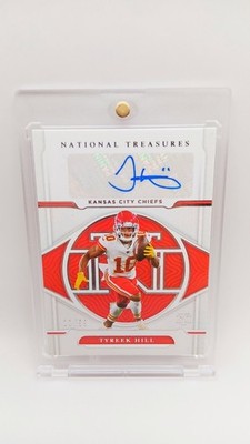 2021 Panini National Treasures Tyreek Hill Signatures Auto /99 22/99 Chiefs