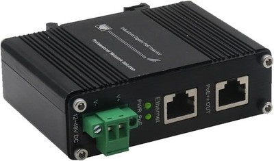 Industrial PoE++ Gigabit Injector 12-48VDC Input