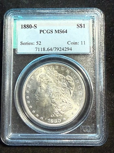 1880 S MORGAN DOLLAR PCGS MS64 294