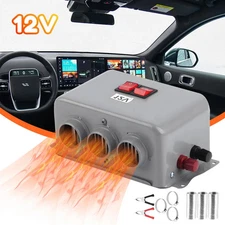 800W Electric Car Heater 3 Hole 12V DC Heating Fan Defogger Defroster Demister
